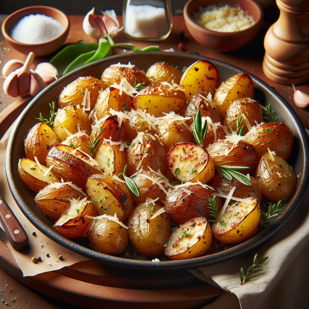 roasted garlic parmesan potatoes