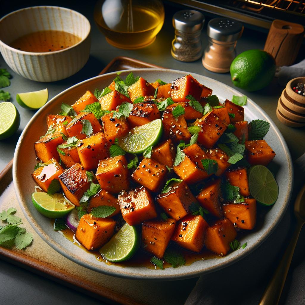 Roasted Hot Honey Sweet Potato Salad