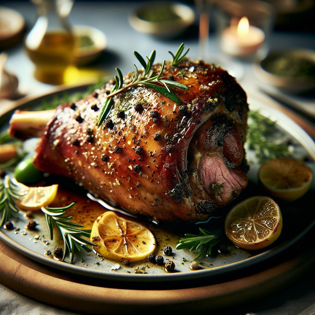 roasted leg of lamb