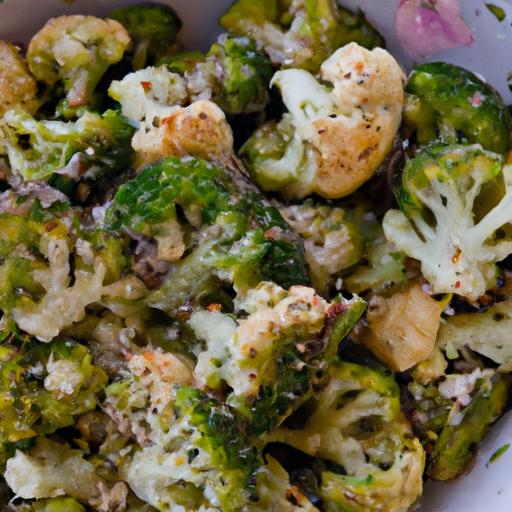 Roasted Parmesan Broccoli and Cauliflower