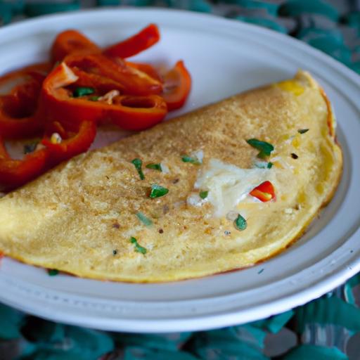 Roasted Pepper and Mozzarella Omelette