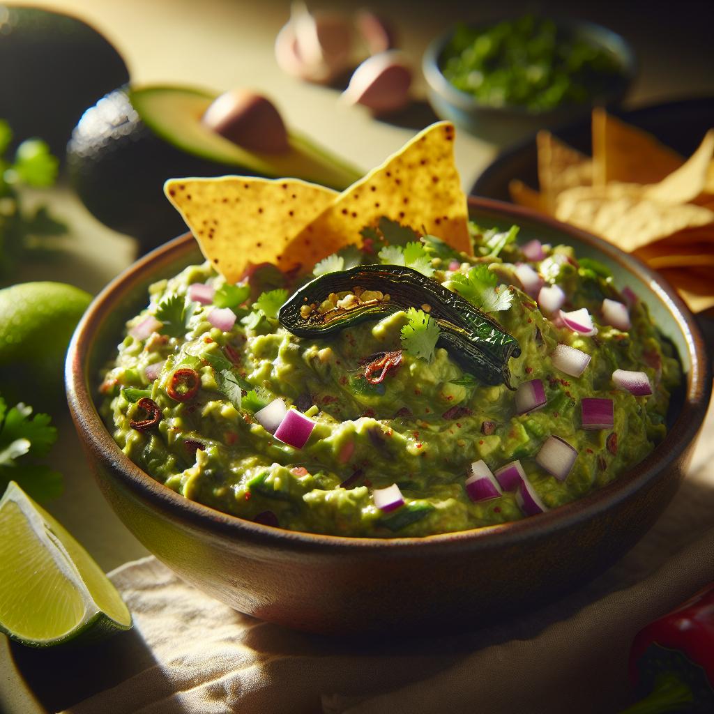 roasted poblano guacamole