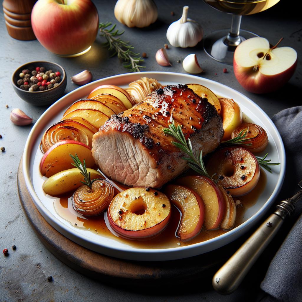 roasted pork loin with apples