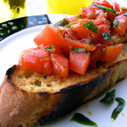 Roasted Tomato and Basil Bruschetta