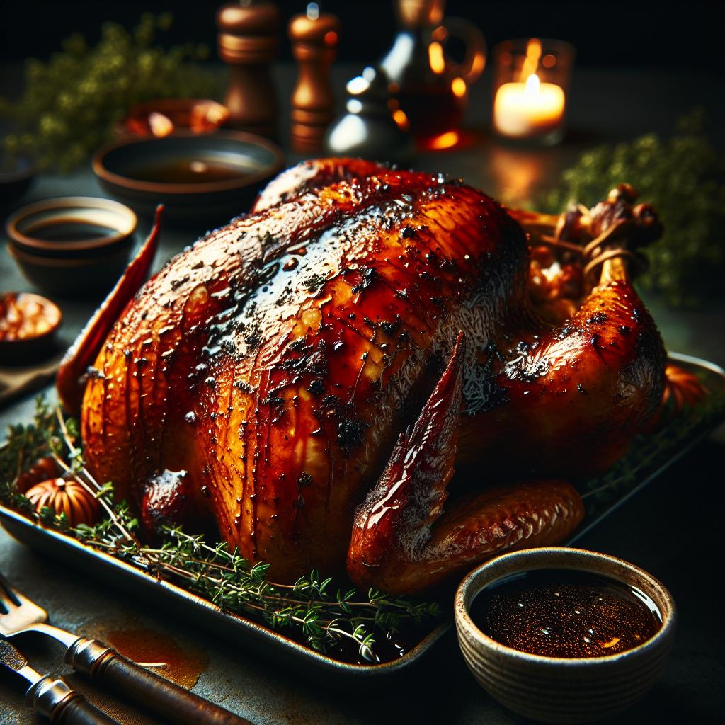 Roasted Turkey with Maple Bourbon Glaze