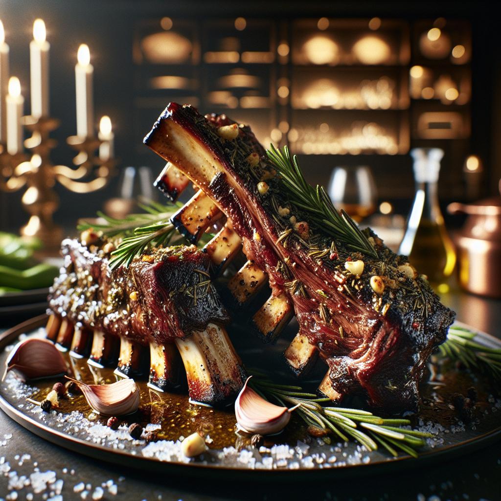 Rosemary and Garlic Roasted Beef Ribs