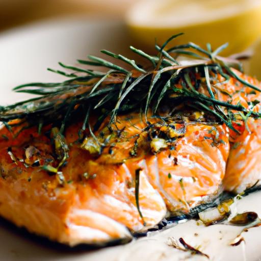 rosemary and garlic roasted salmon