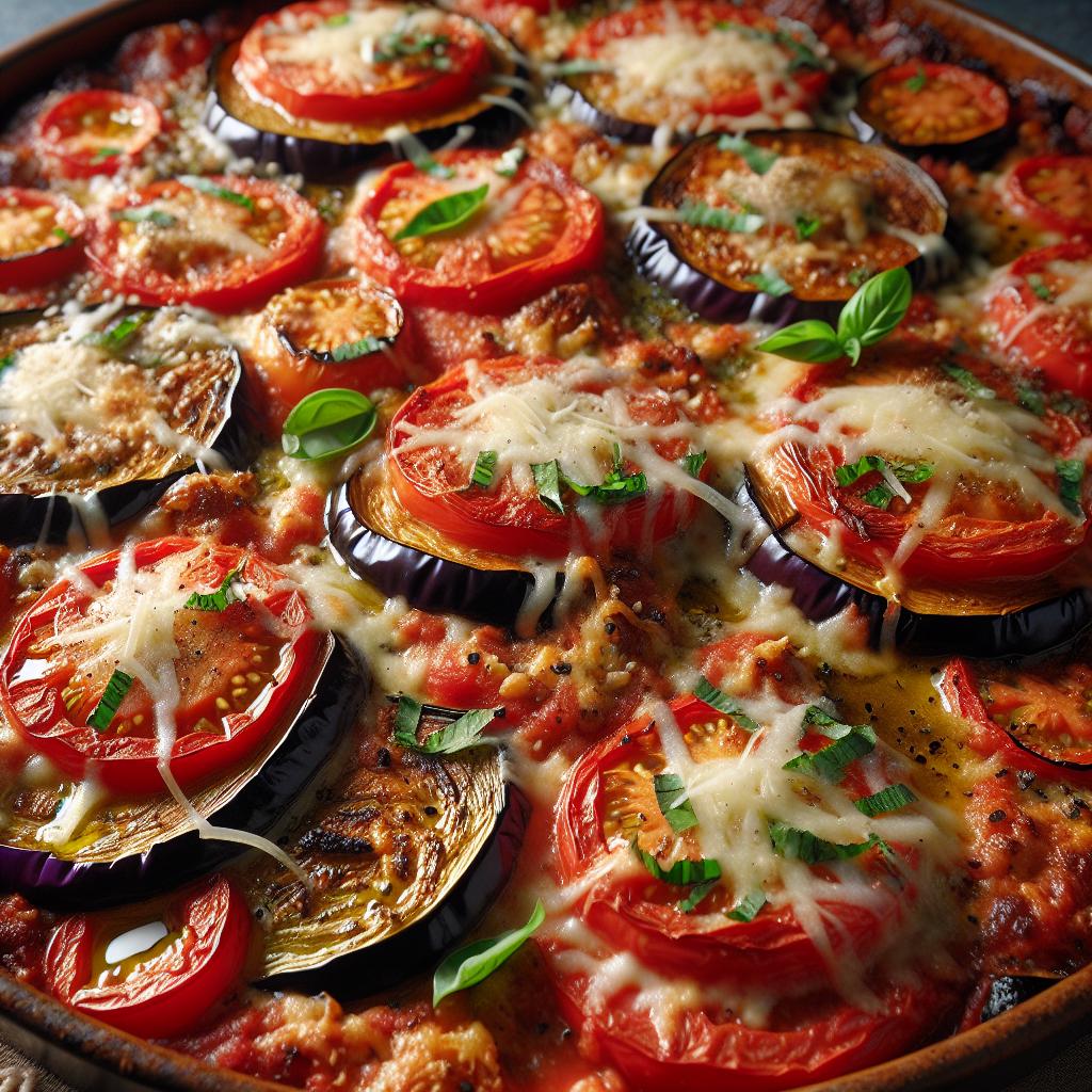 rustic tomato and eggplant casserole