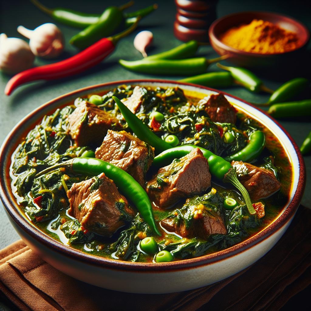 saag gosht (lamb with spinach curry)