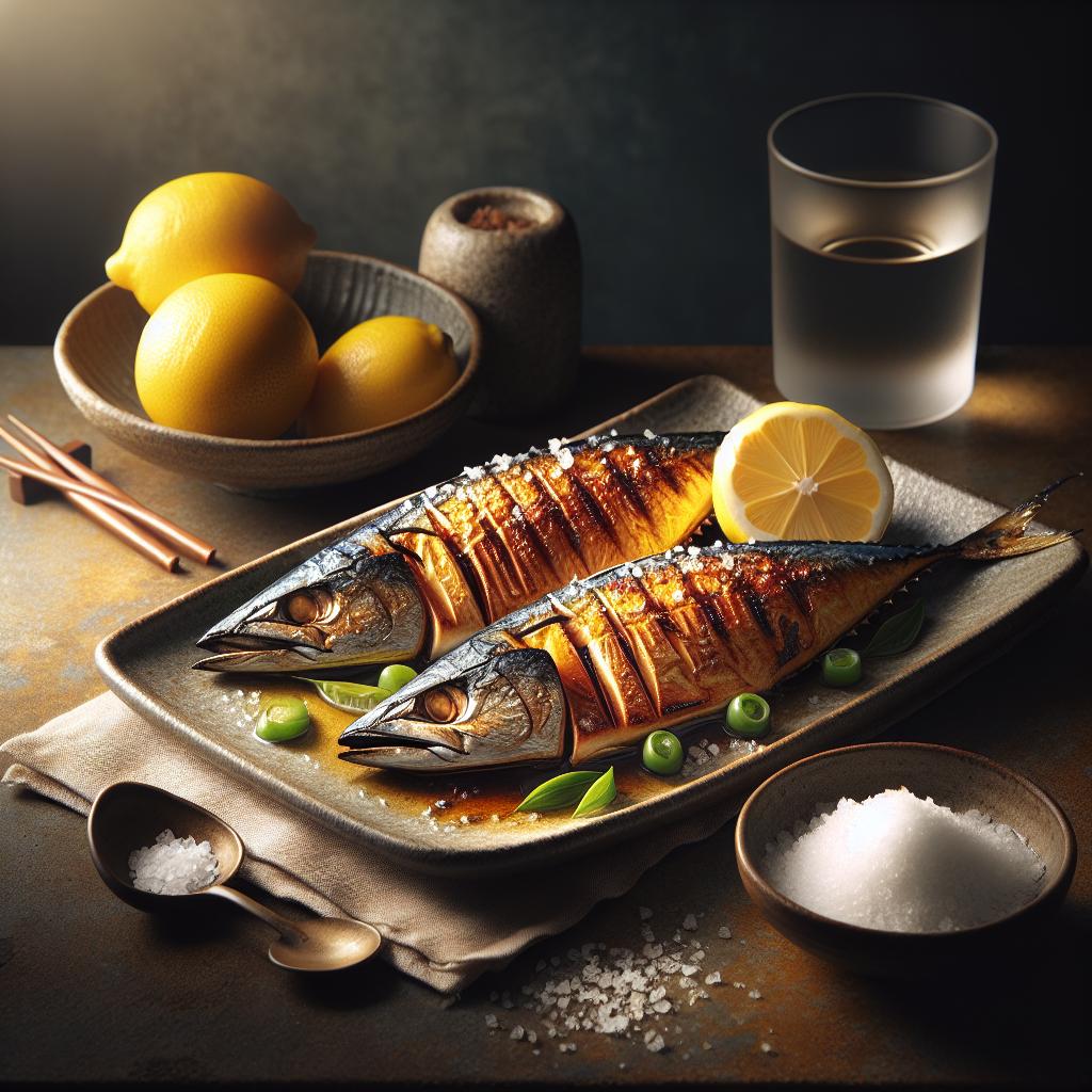 saba shioyaki (grilled mackerel)