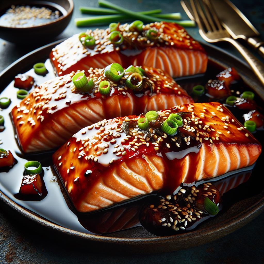 Salmon Fillet with Teriyaki Glaze