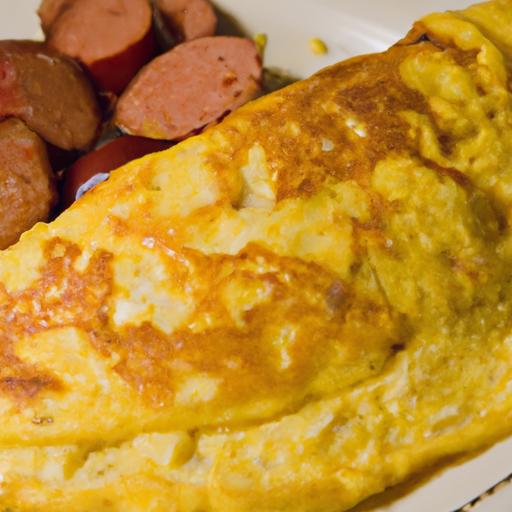 sausage and cheddar omelette