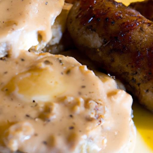 sausage and gravy eggs benedict