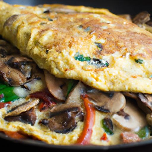 sausage and mushroom omelette