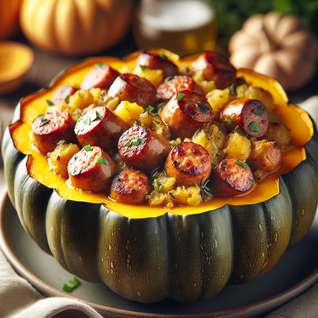 sausage stuff acorn squash