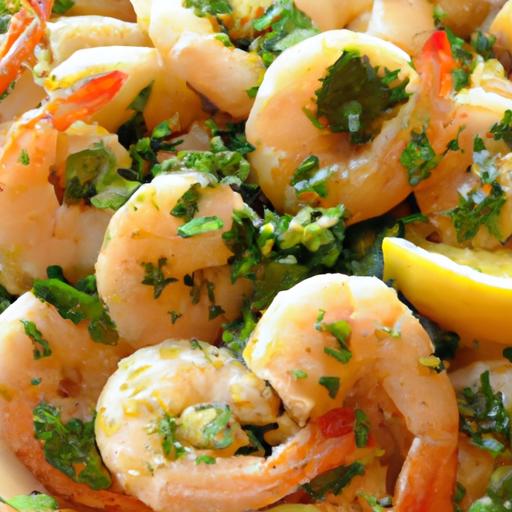 sauteed shelled shrimps