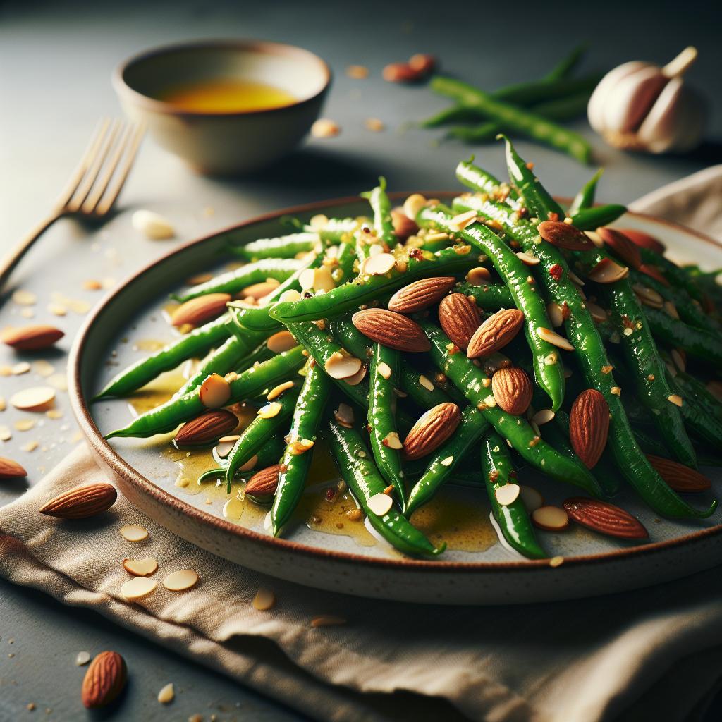 sautéed green beans with almonds