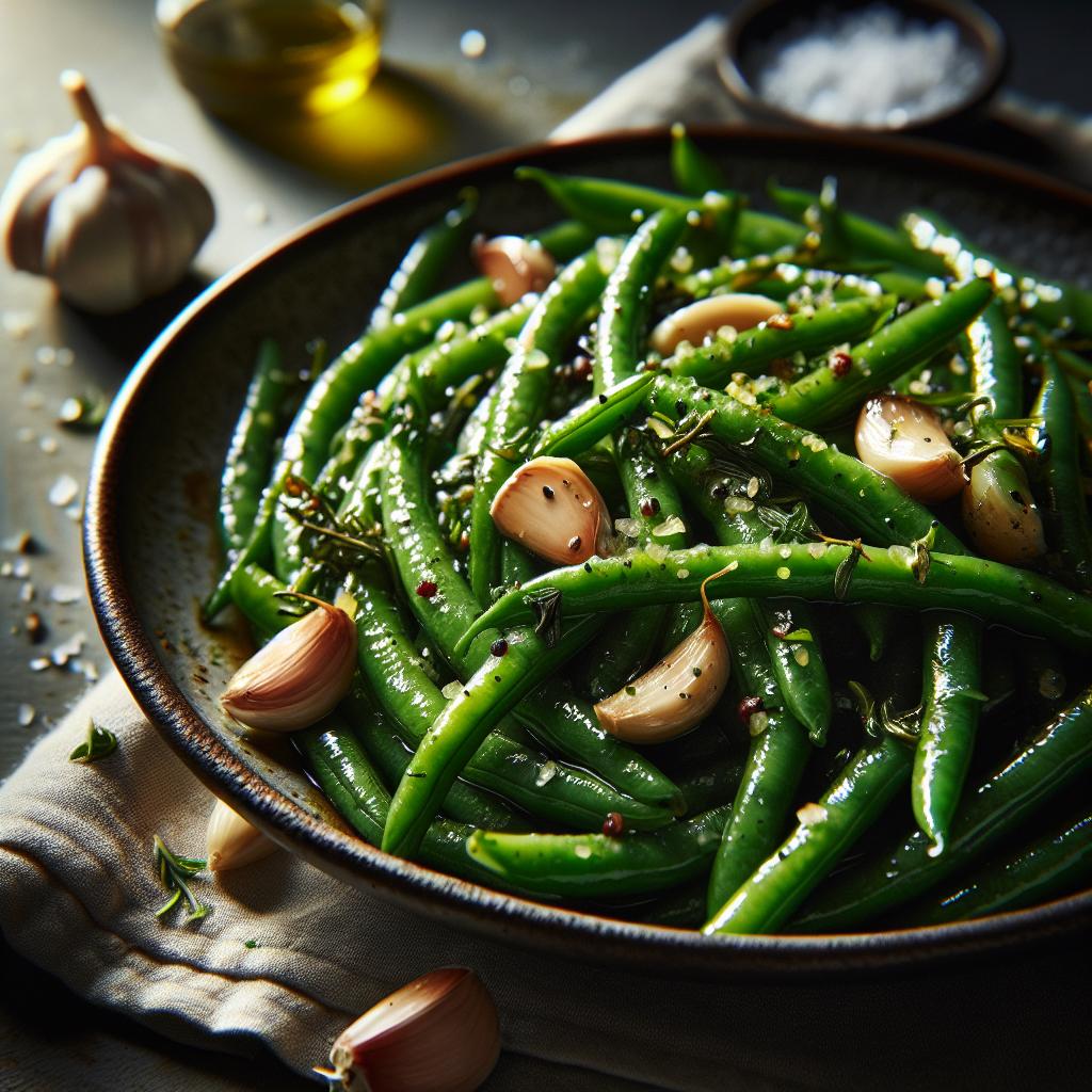 sautéed green beans with garlic and herbs