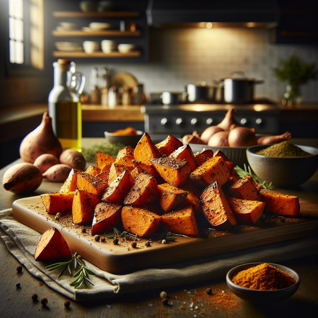 Savory Roasted Sweet Potatoes