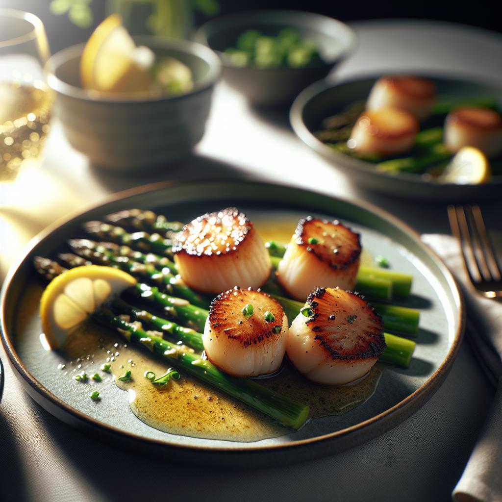 scallops with asparagus