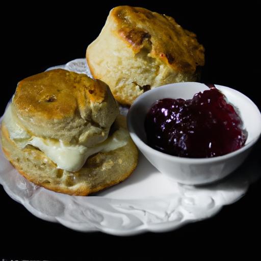 scones with clotted cream and jam