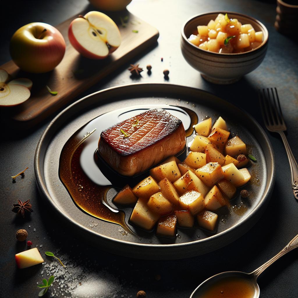 Seared Foie Gras with Apple Compote