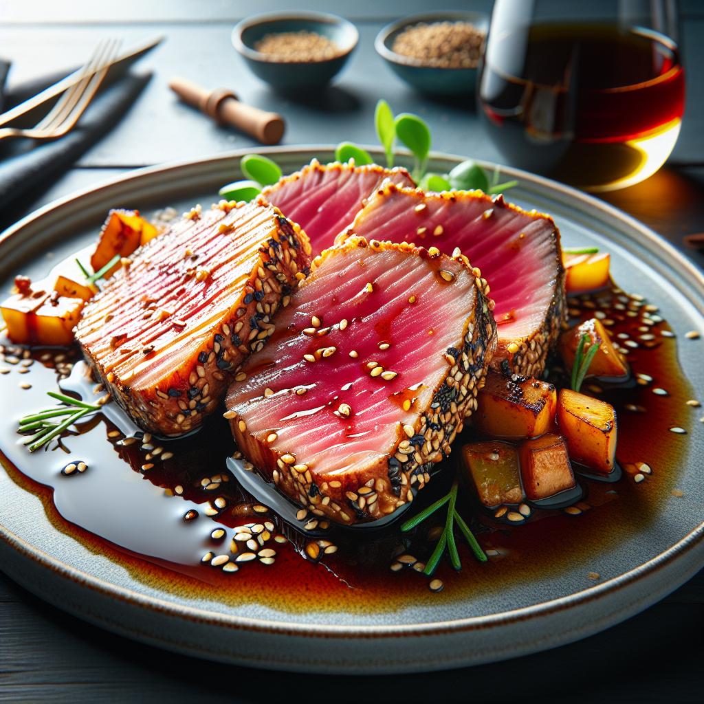 seared tuna steak