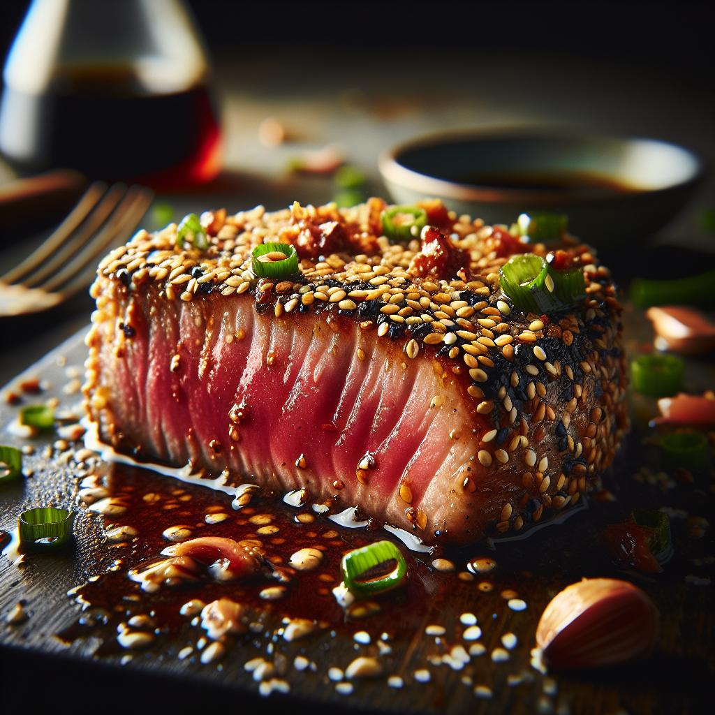 sesame crusted tuna steak