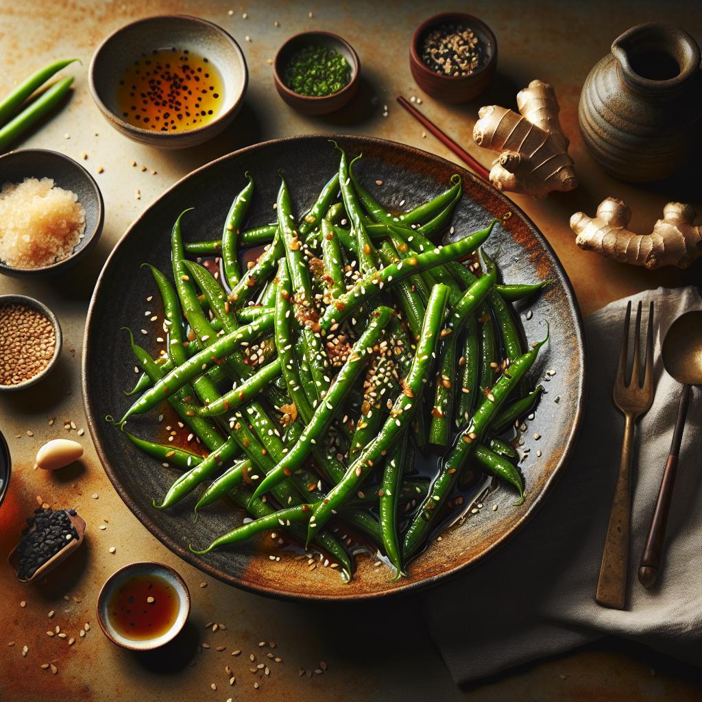 sesame ginger green beans