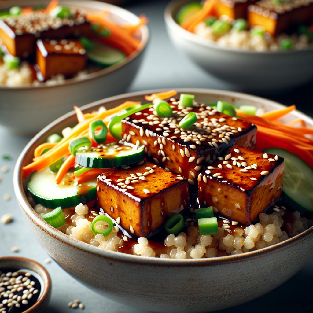 sesame tempeh bowls