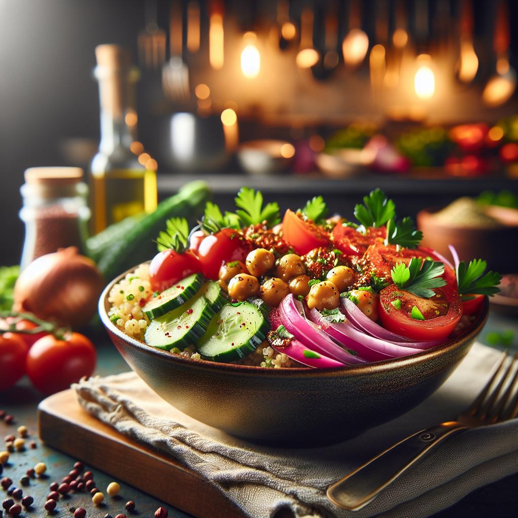 Shawarma Spiced Chickpea Bowls