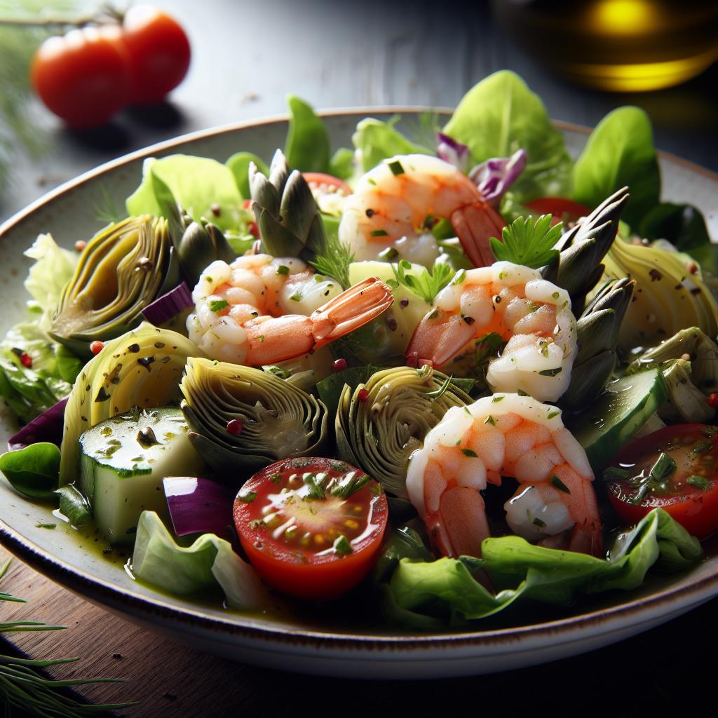 Shrimp and Artichoke Salad with Herb Dressing