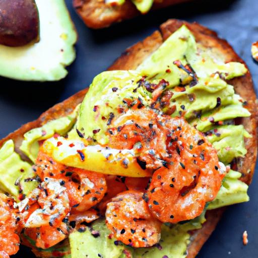 shrimp and avocado toast