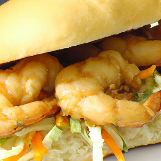 shrimp po' boy sandwich