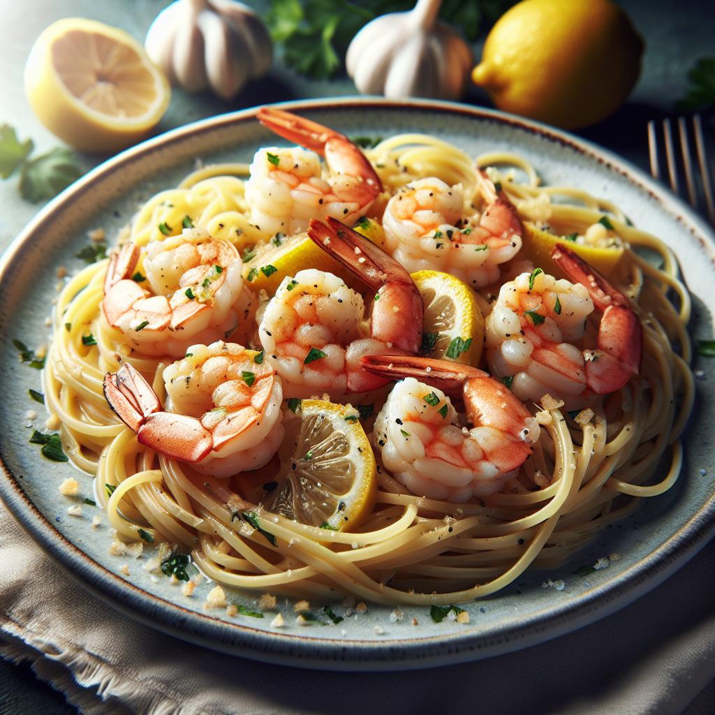 shrimp scampi with angel hair pasta