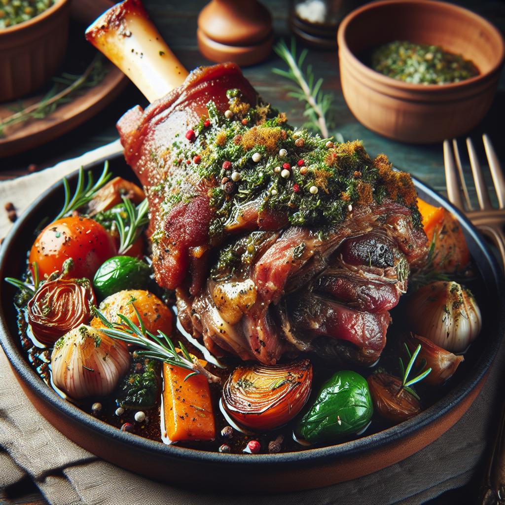 slow roasted lamb shank with gremolata