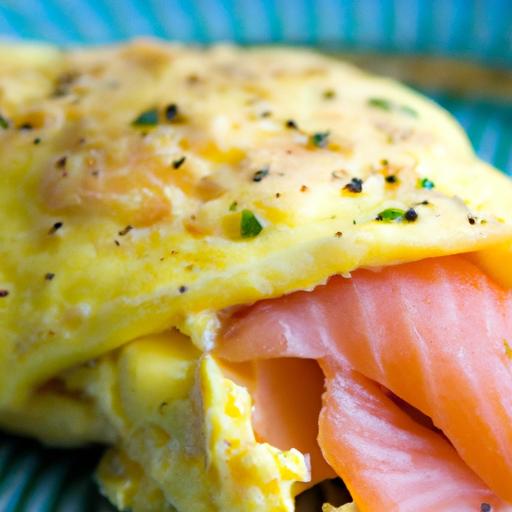 smoked salmon and cream cheese omelette