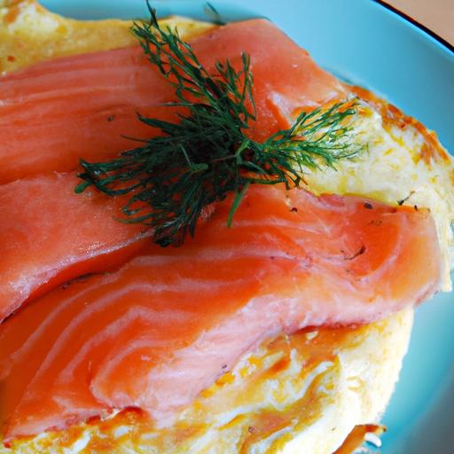 smoked salmon and dill omelette