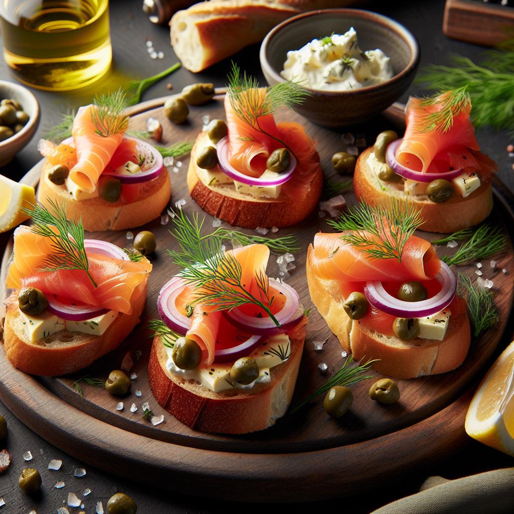 smoked salmon crostini