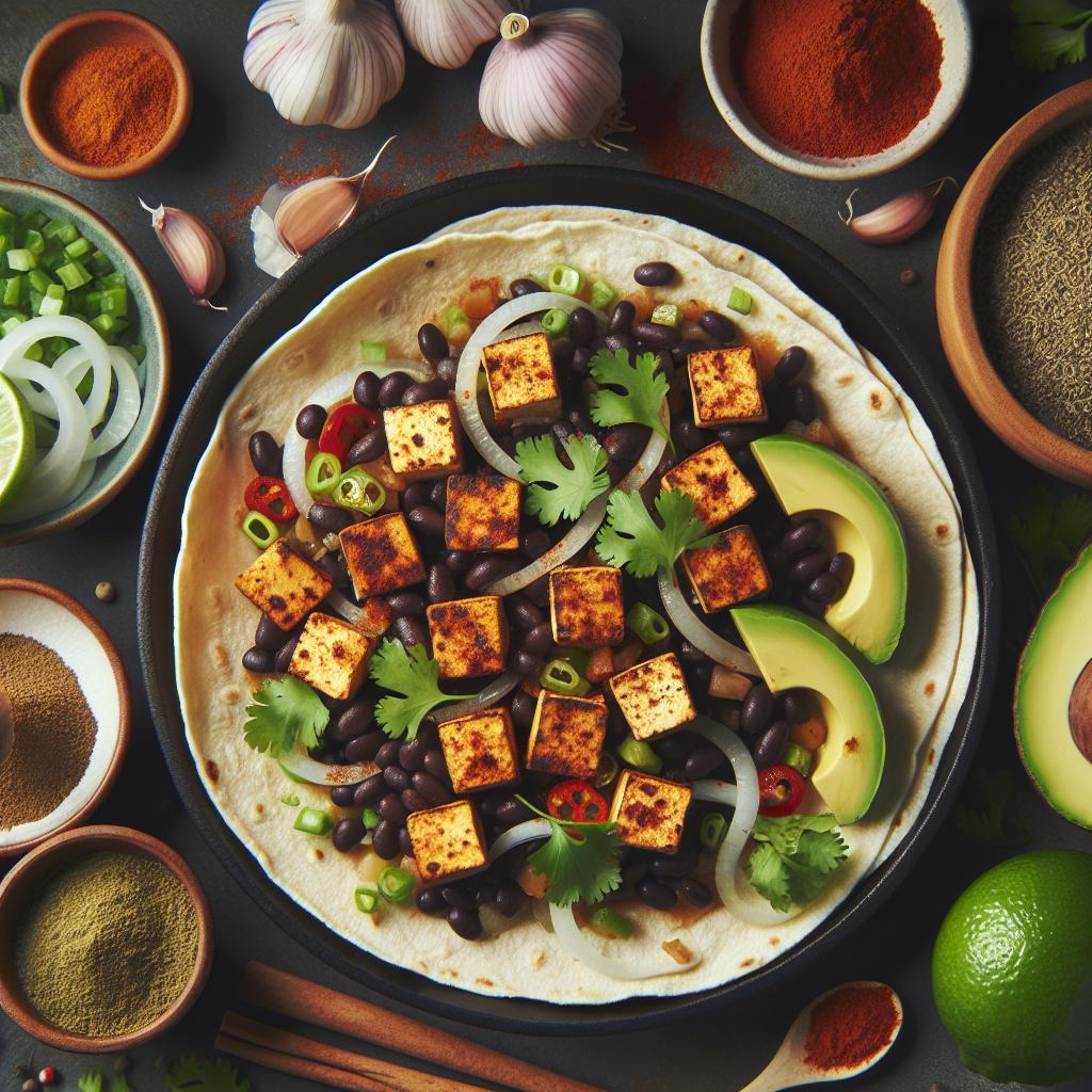 Smoky Tofu and Bean Tacos