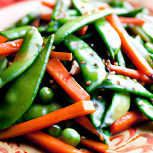 snow peas and carrot stir fry