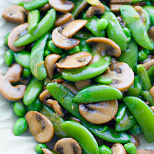 snow peas and mushroom stir fry