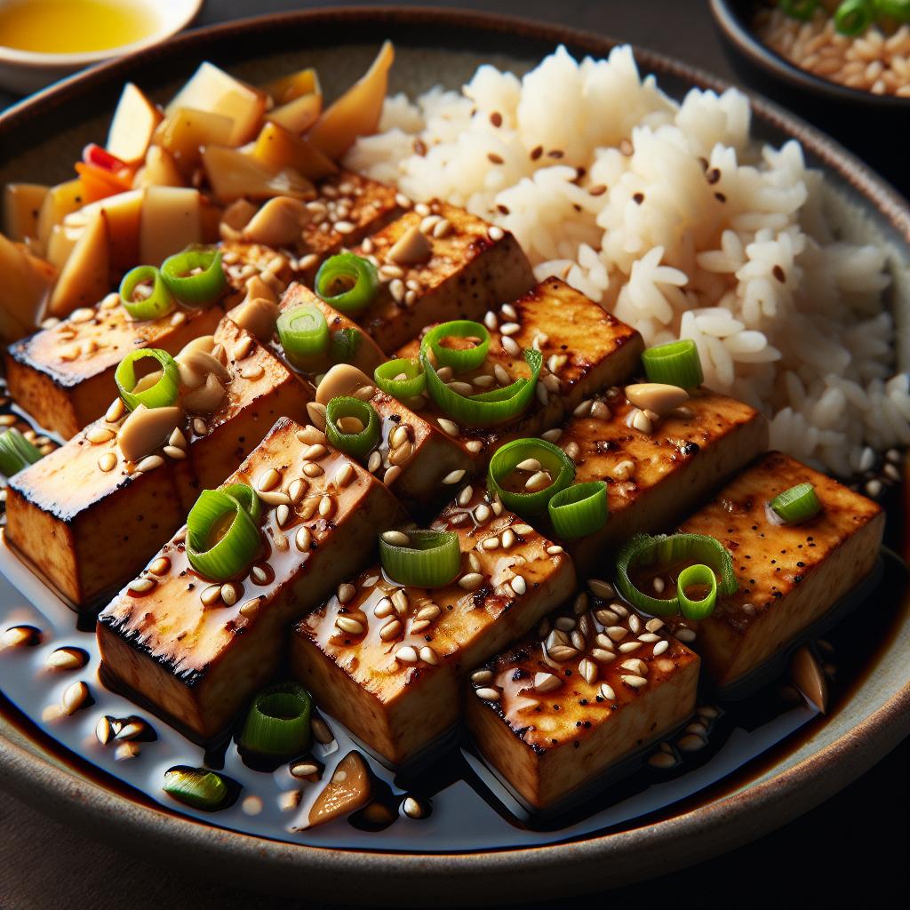 soy and ginger marinated tofu