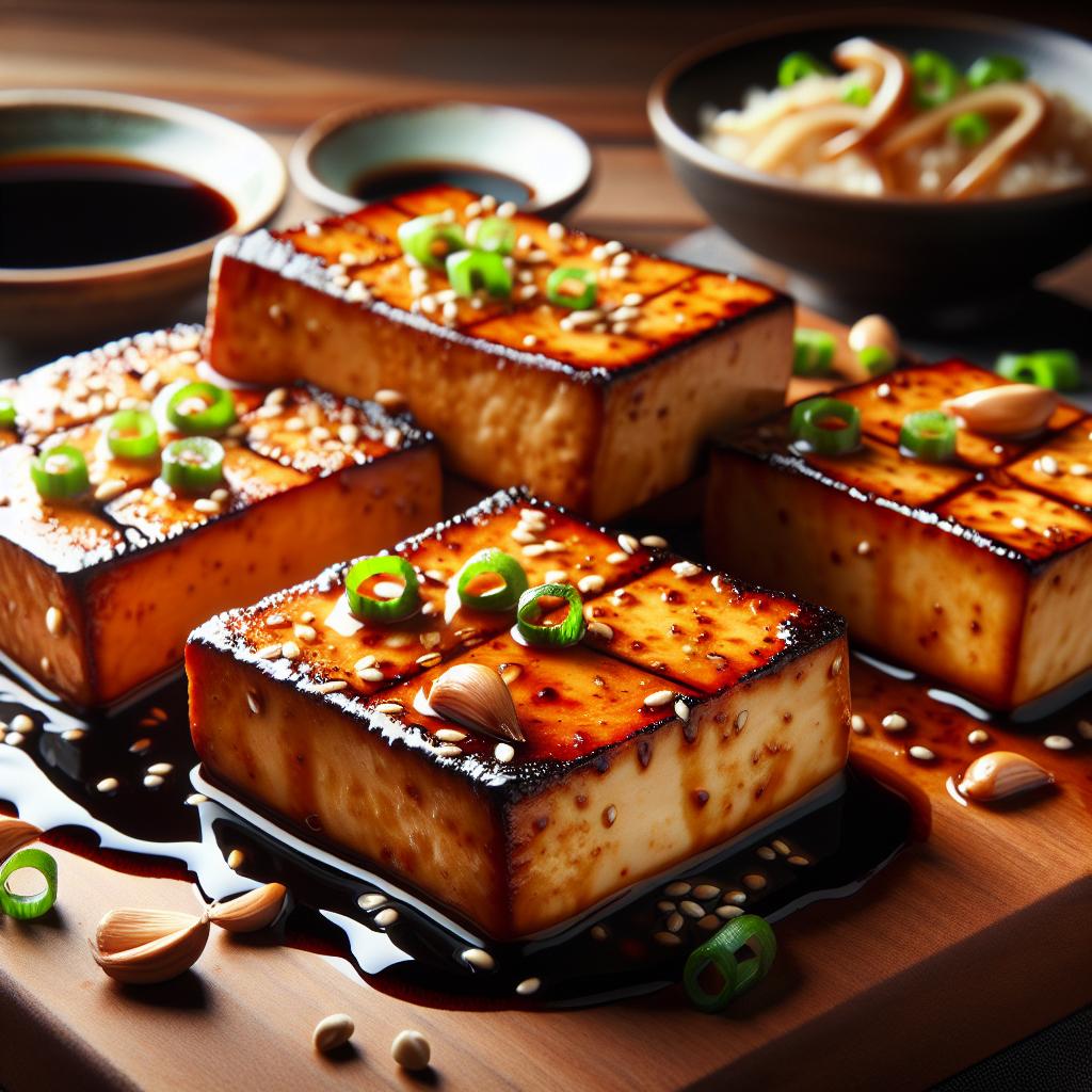 soy glazed tofu steaks