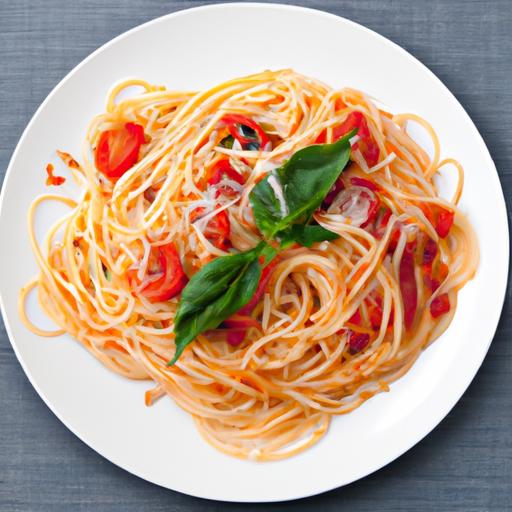 Spaghetti with Fresh Tomato and Basil Sauce