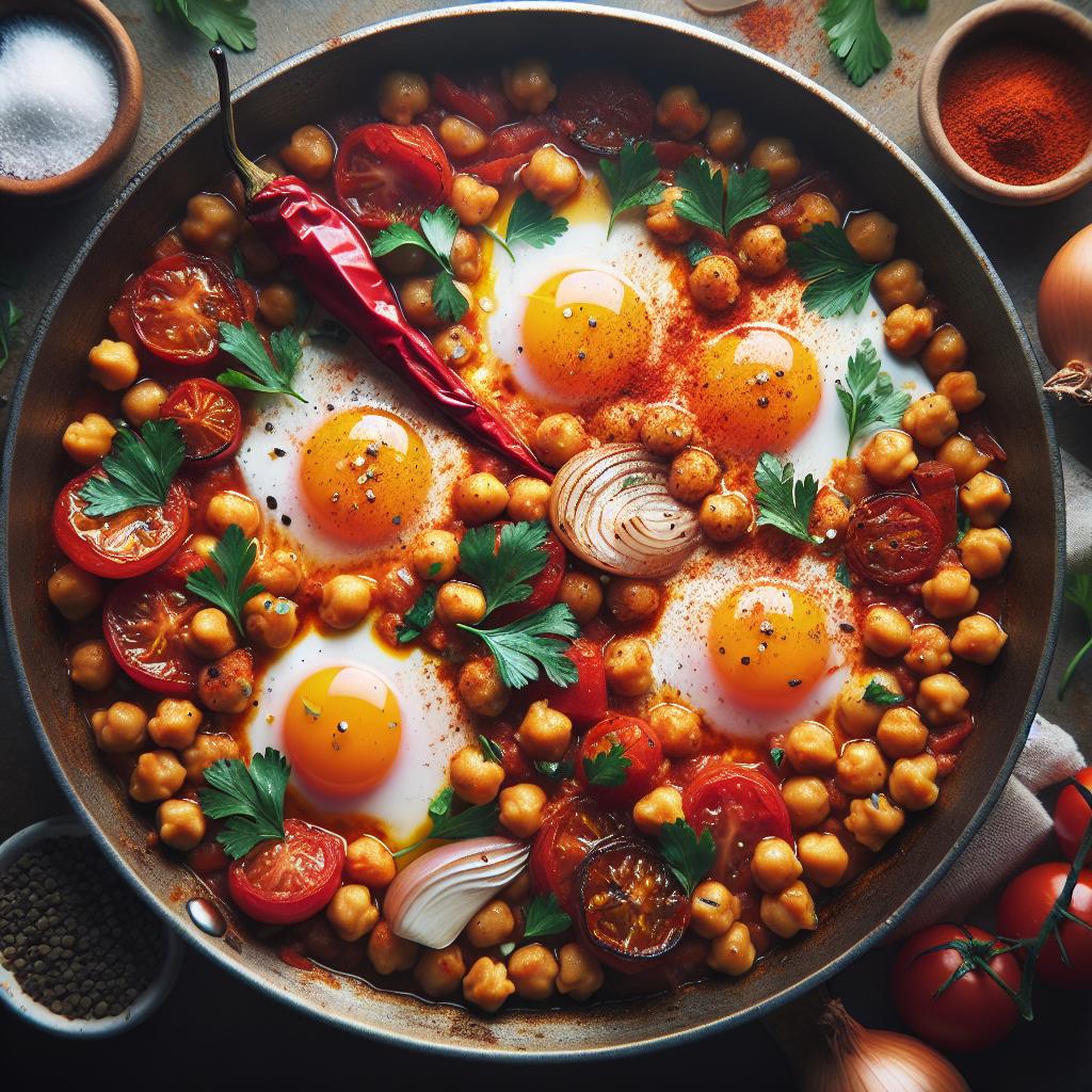 spiced chickpea shakshuka