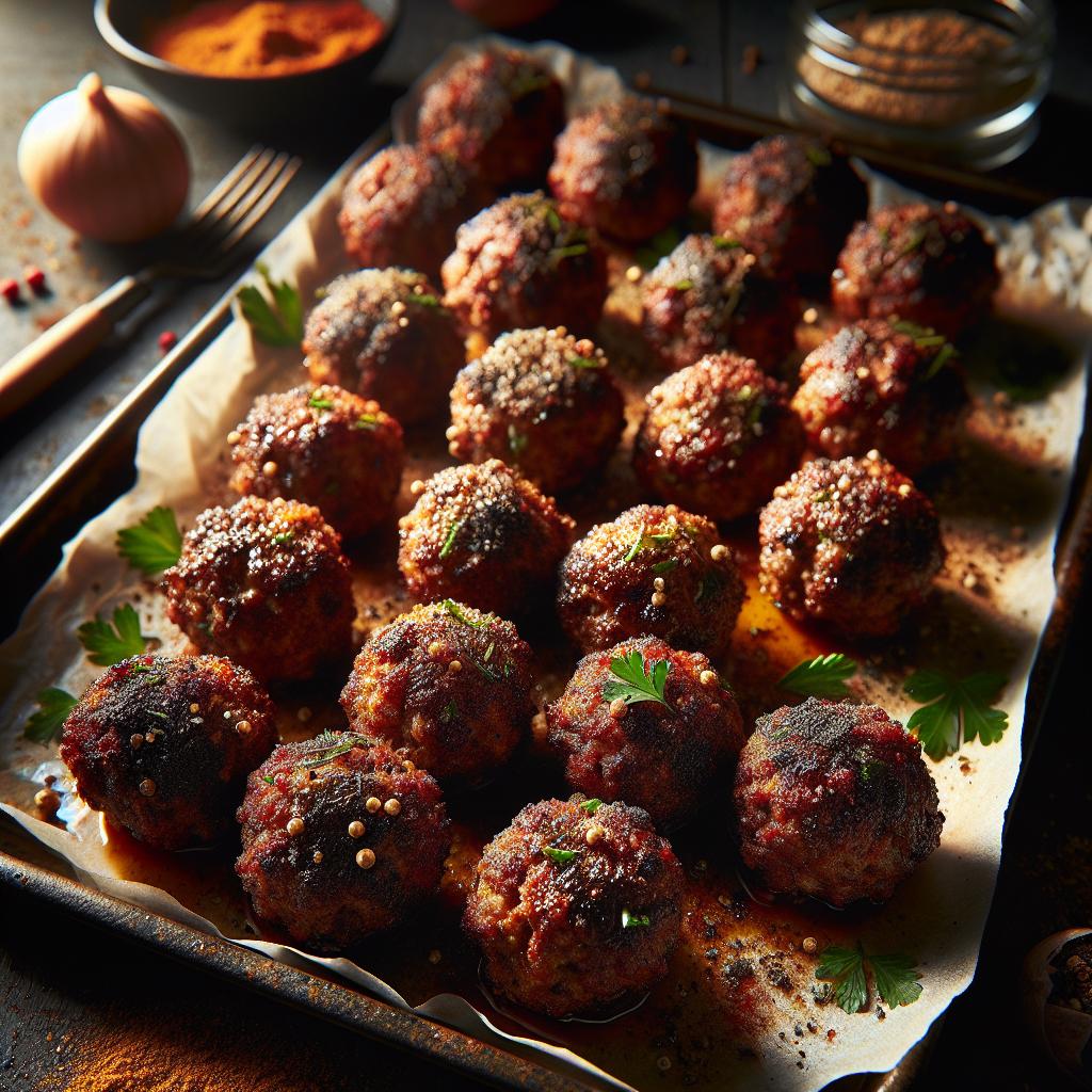 spiced lamb meatballs