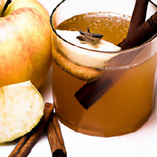 spiced whiskey and apple cider cocktail