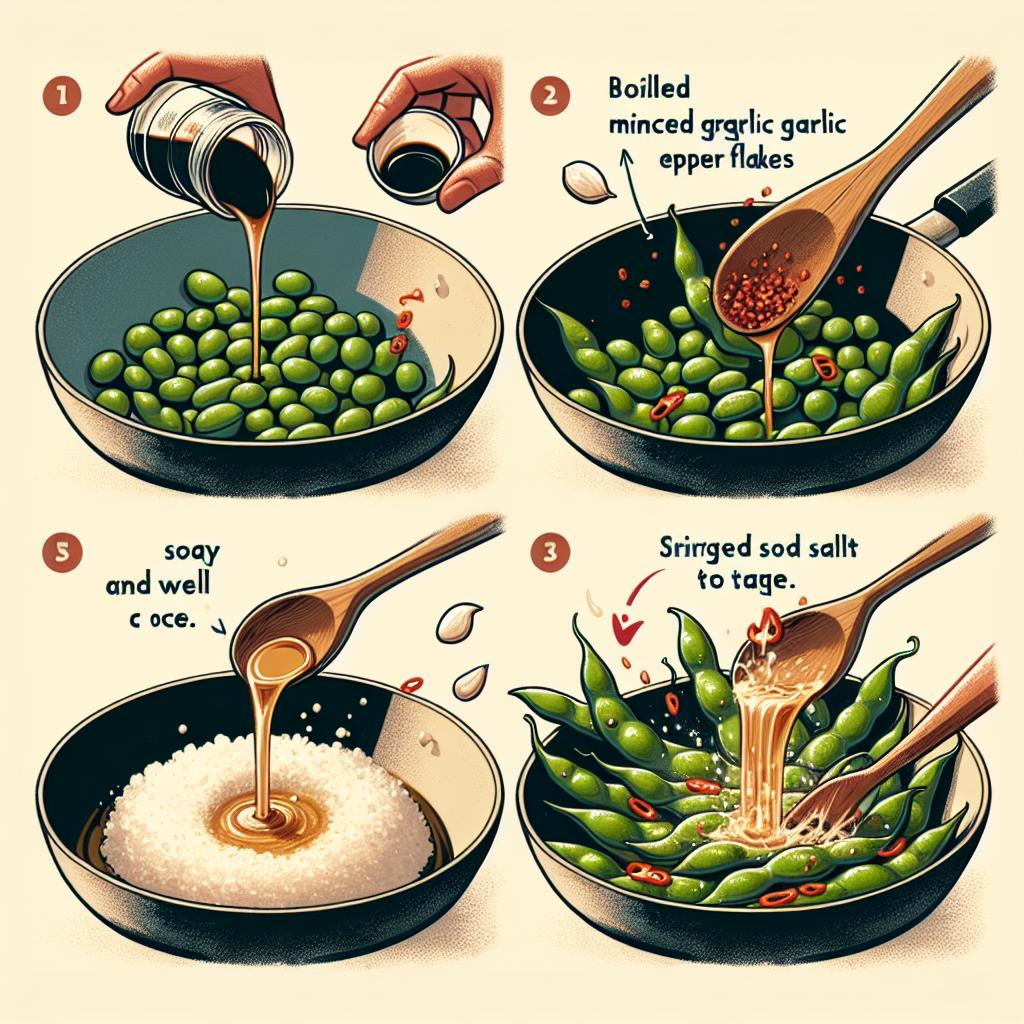 Spicy Garlic Edamame