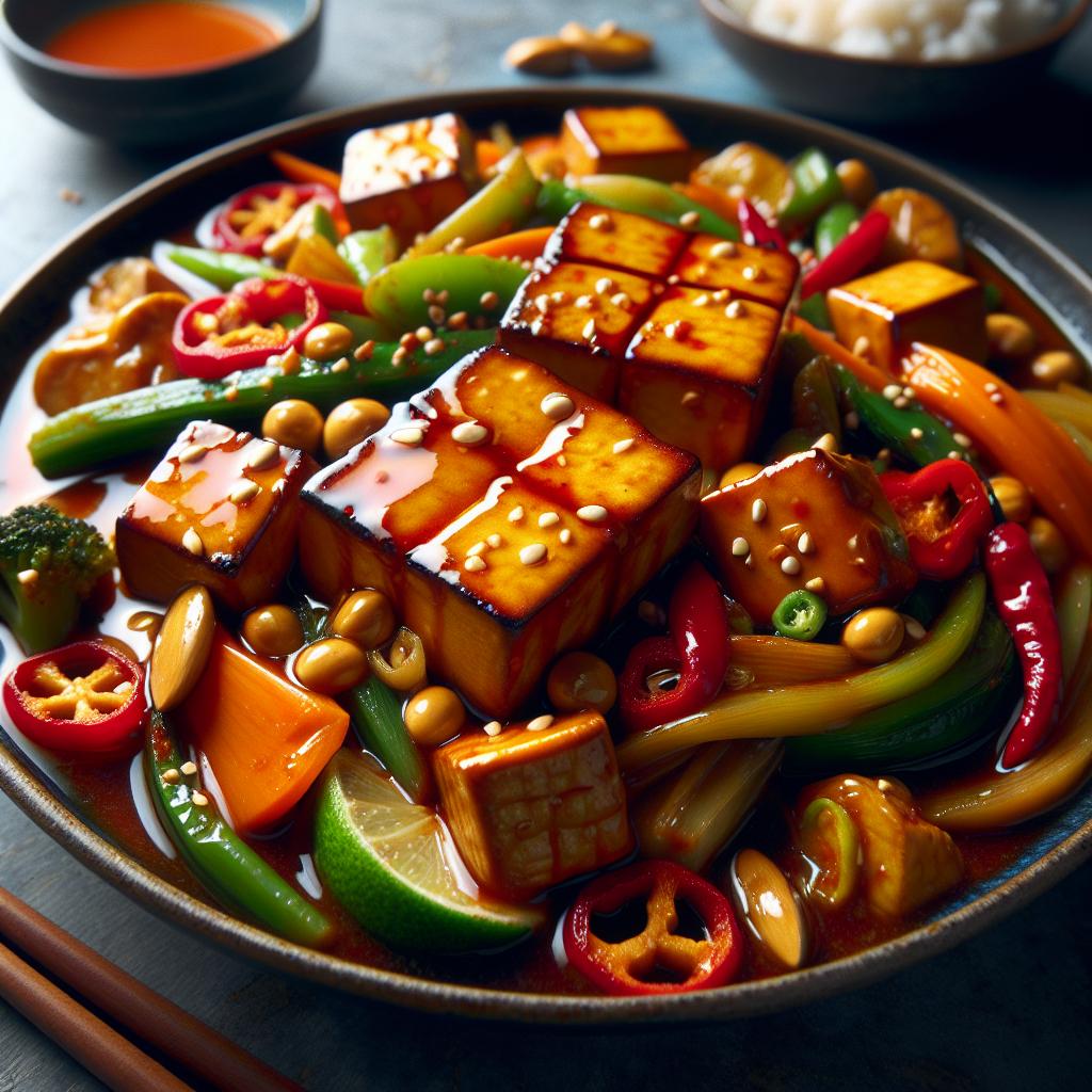 Spicy Peanut Tofu Stir Fry